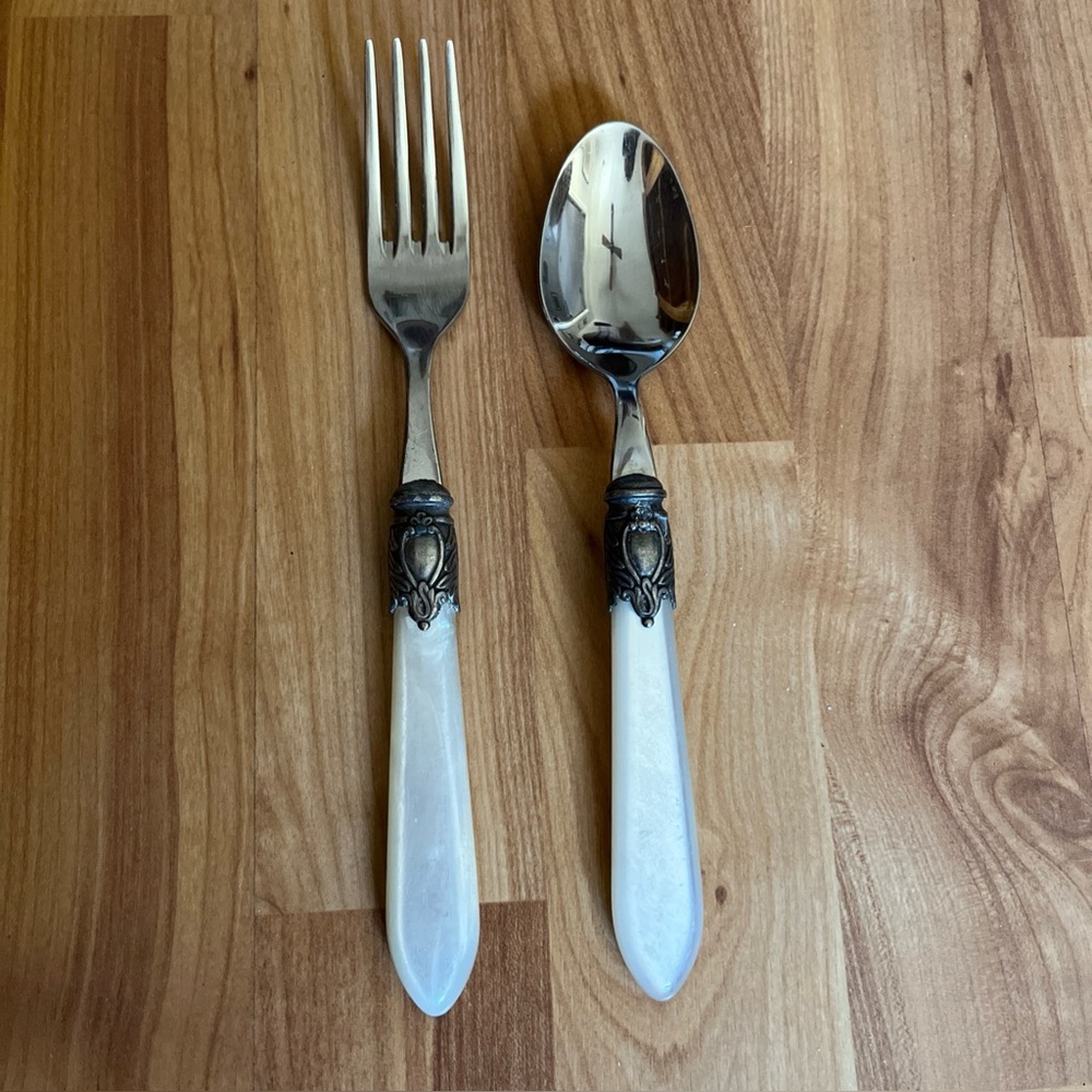 Bugatti Oxford Ivory~ Set Of Soup Spoon & Dinner Fork